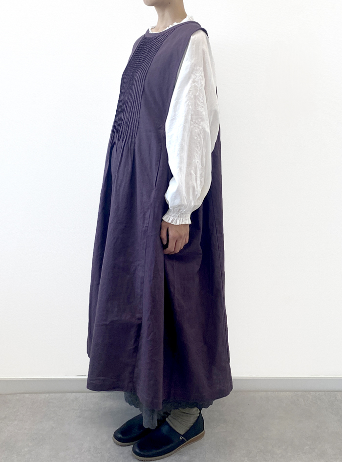 50％OFF! 綿麻レース衿ジャンパースカート ELLIFE ONLINE SHOP