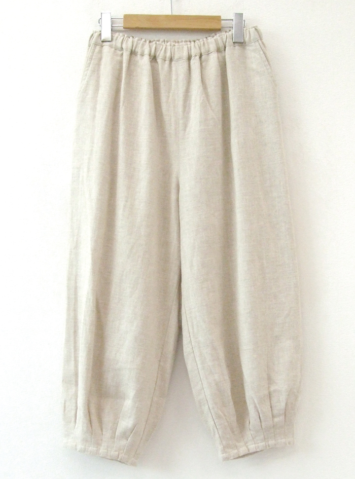 50％OFF! 綿麻平織裾タックパンツ ELLIFE ONLINE SHOP