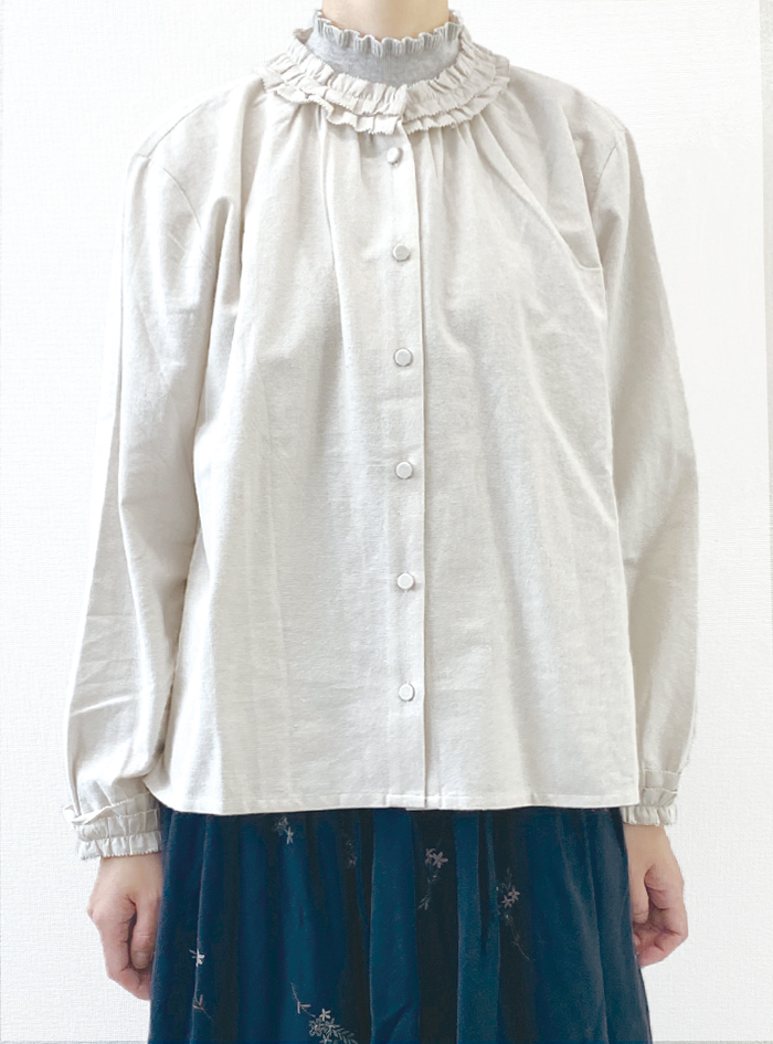 50％OFF! 綿起毛刺繍フリルブラウス ELLIFE ONLINE SHOP