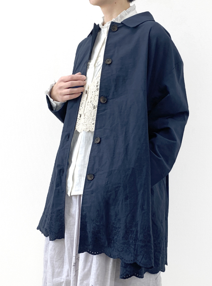 20%OFF! 綿ツイルスカラ刺繍コート ELLIFE ONLINE SHOP
