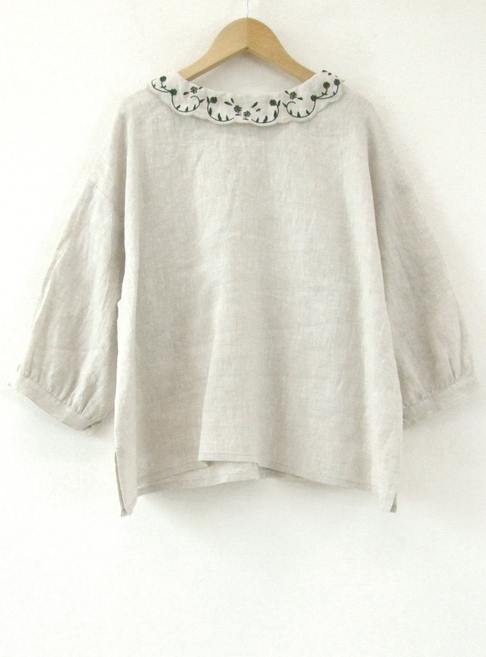 新しい到着 リネン衿刺繍2wayブラウス ELLIFE ONLINE SHOP トップス