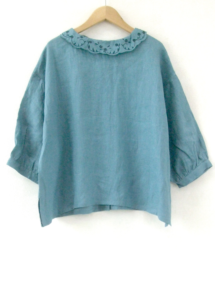 リネン衿刺繍2wayブラウス ELLIFE ONLINE SHOP