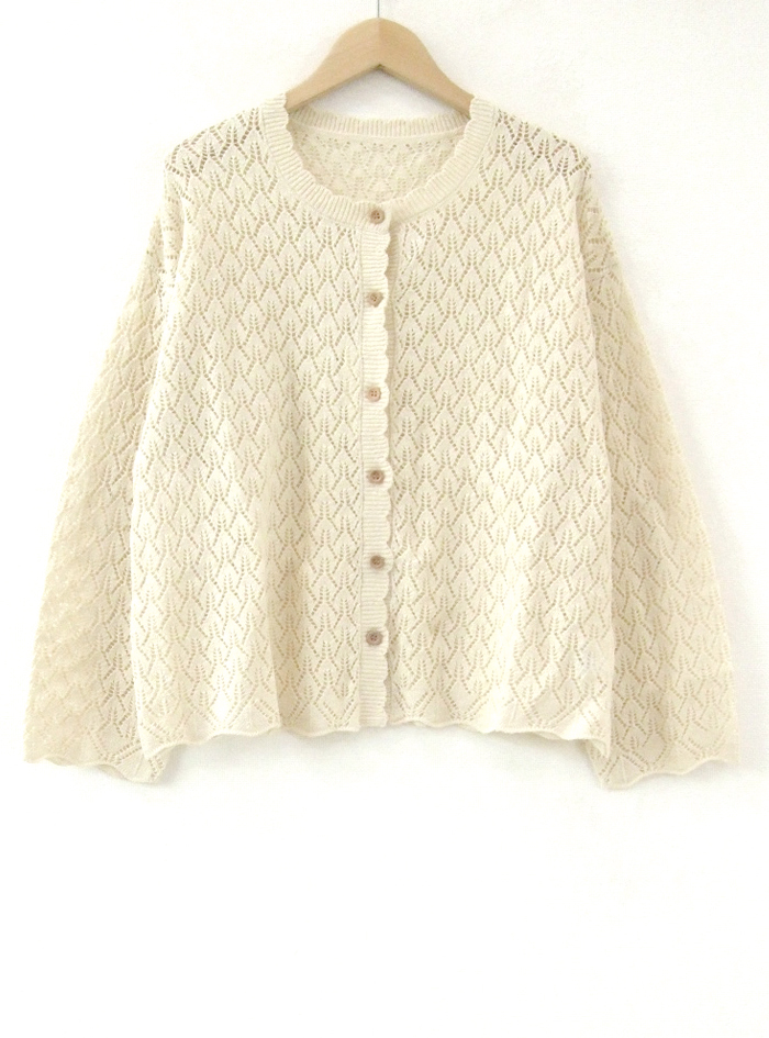 透かし柄ニットカーディガン ELLIFE ONLINE SHOP