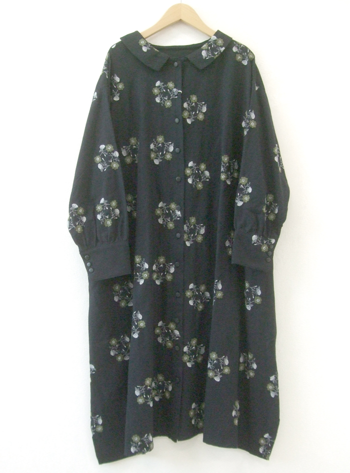 サークル刺繍前開きワンピース ELLIFE ONLINE SHOP