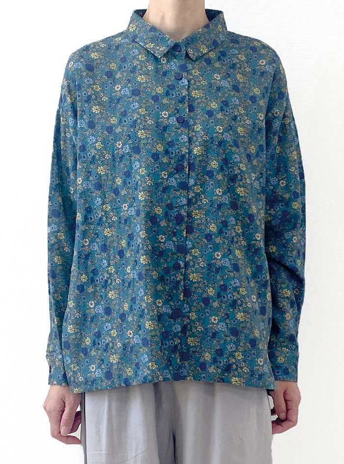 HæRIN.CYE 花柄シャツ FREEサイズ 新品 夏物 フラワープリント cass24-04_02.jpg