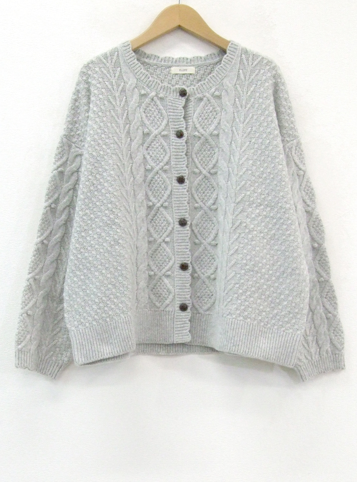 50%OFF! ウール混ニットケーブルカーディガン ELLIFE ONLINE SHOP
