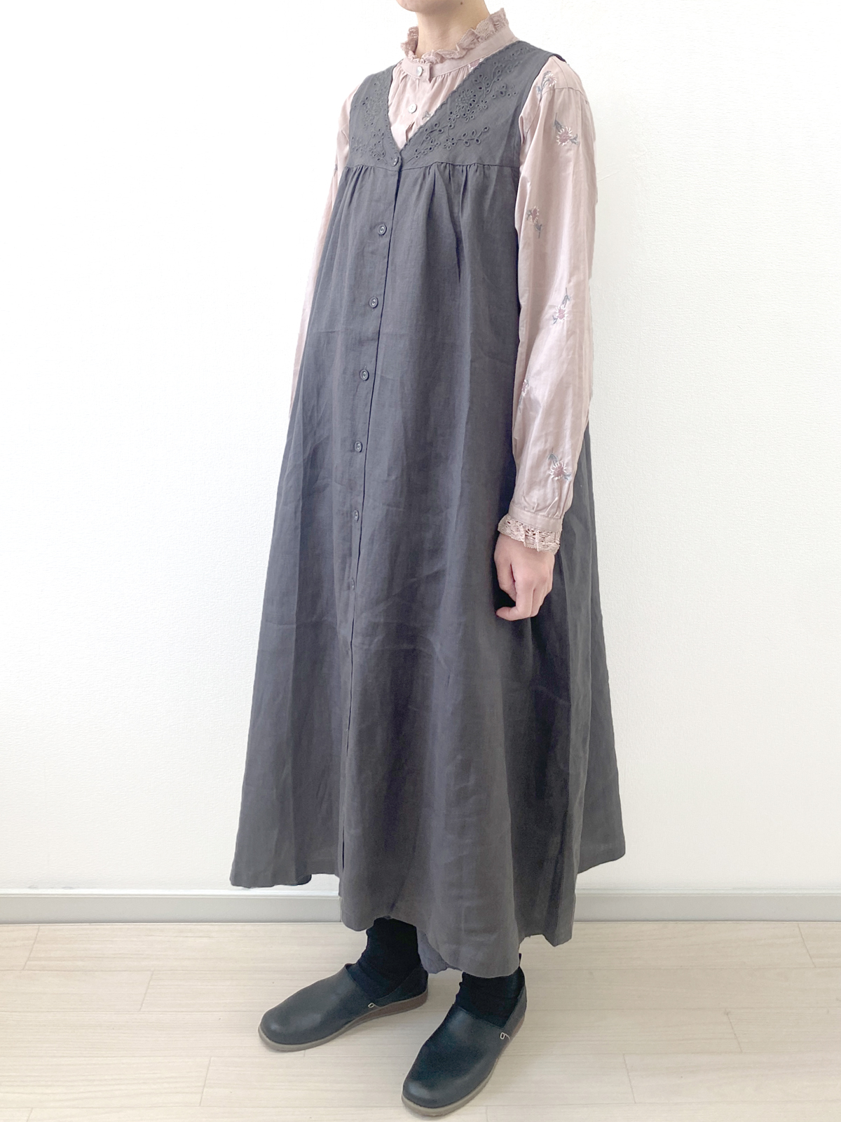 カットワーク刺繍ジャンパースカート ELLIFE ONLINE SHOP