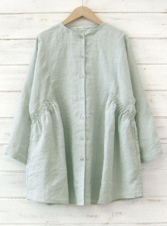 リネン切替チュニックブラウス ELLIFE ONLINE SHOP