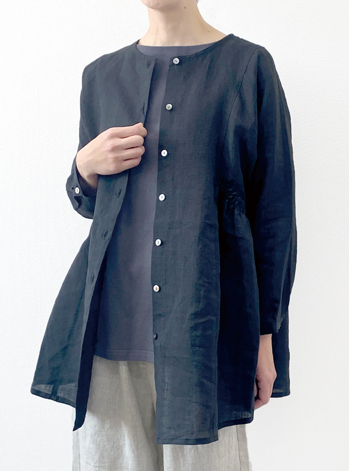 リネン切替チュニックブラウス ELLIFE ONLINE SHOP