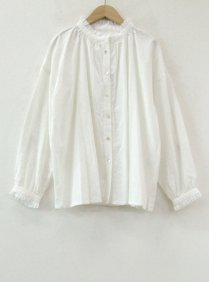 50%OFF! フラワージャカード50%OFF! シャーリングブラウス ELLIFE