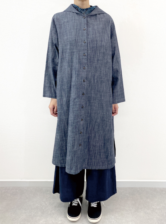 T688◯ KANEKOISAO カネコイサオ デニムワンピース セーラー T688◯ KANEKOISAO カネコイサオ デニムワンピース セーラー 紺