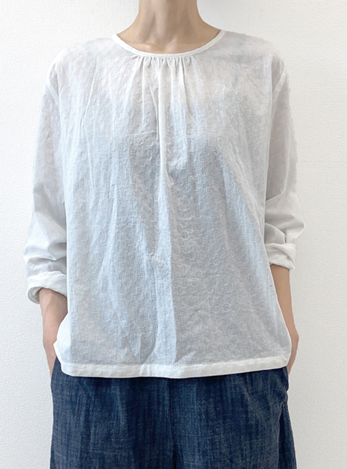 ドビーフロントギャザープルオーバー ELLIFE ONLINE SHOP
