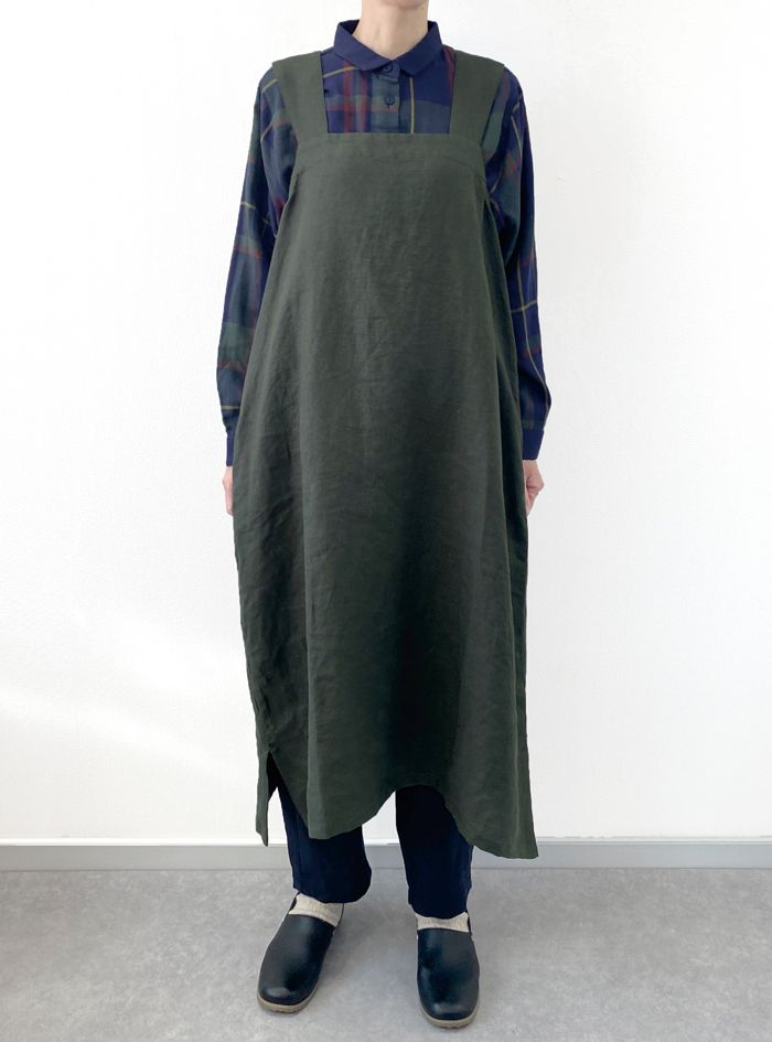 チェックシャツカラーチュニックブラウス ELLIFE ONLINE SHOP