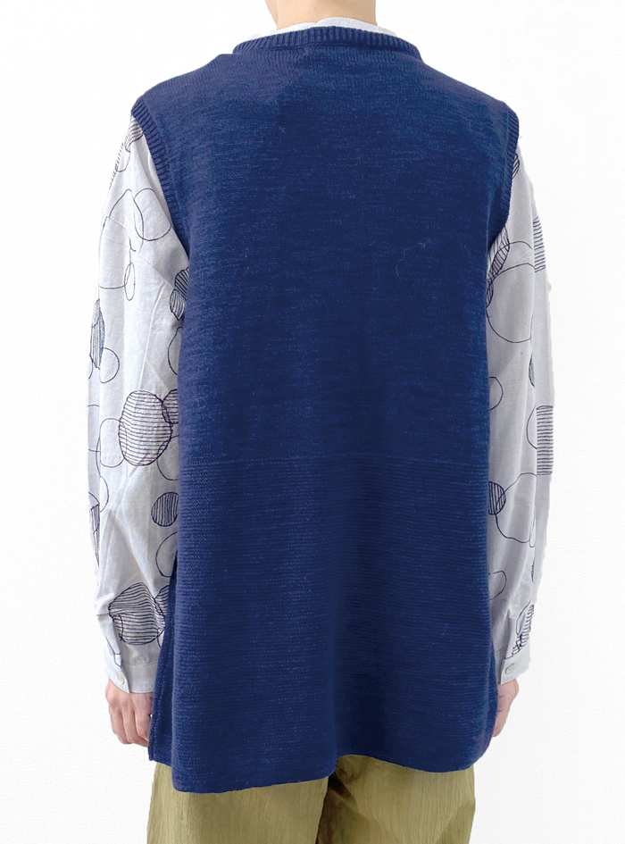 綿麻スラブチュニックベスト ELLIFE ONLINE SHOP