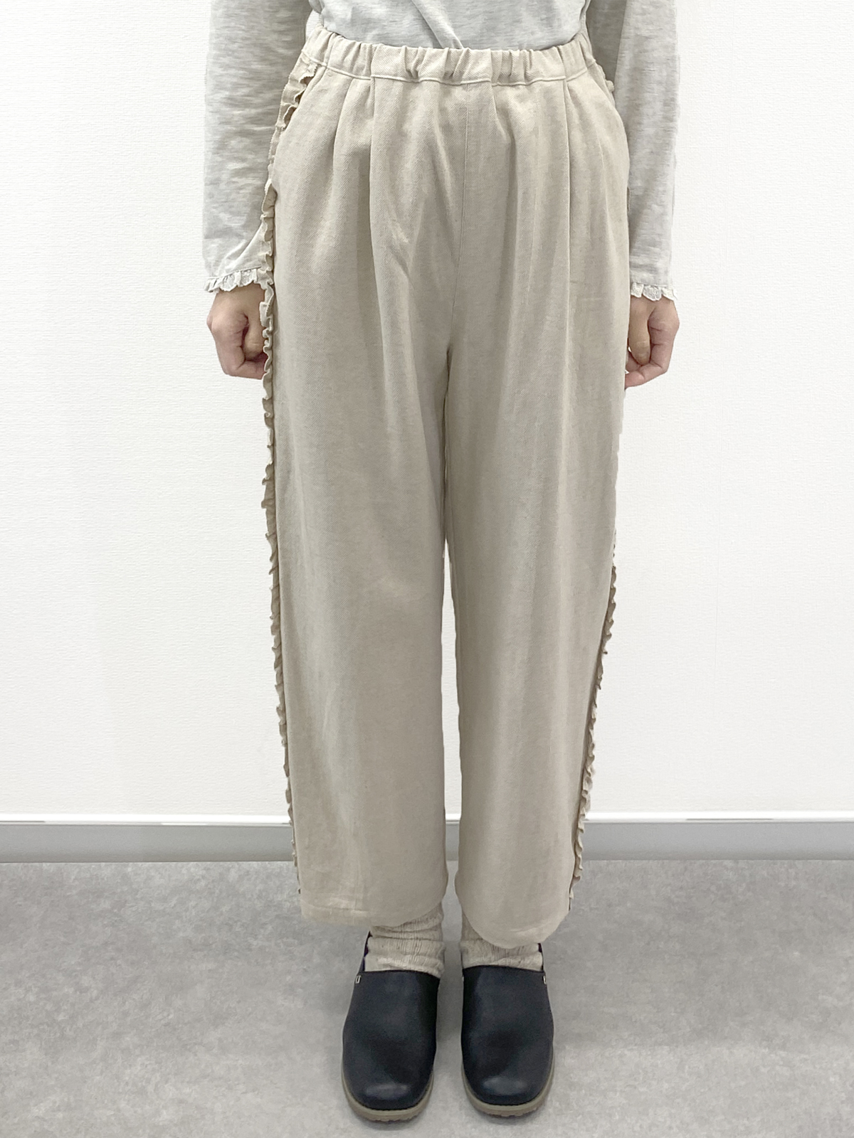 50%OFF! サイドフリルコクーンパンツ ELLIFE ONLINE SHOP