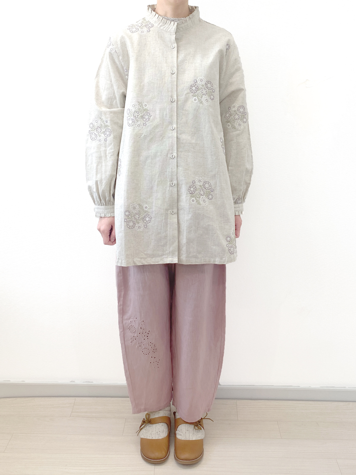 カットワーク刺繍コクーンパンツ ELLIFE ONLINE SHOP