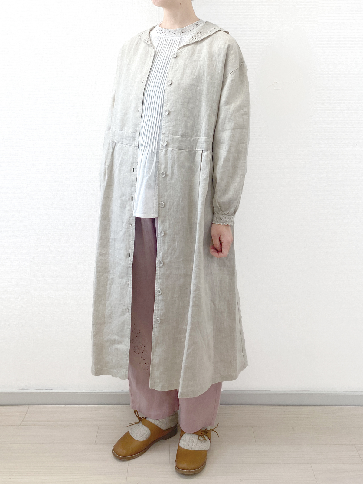 カットワーク刺繍セーラーワンピース ELLIFE ONLINE SHOP