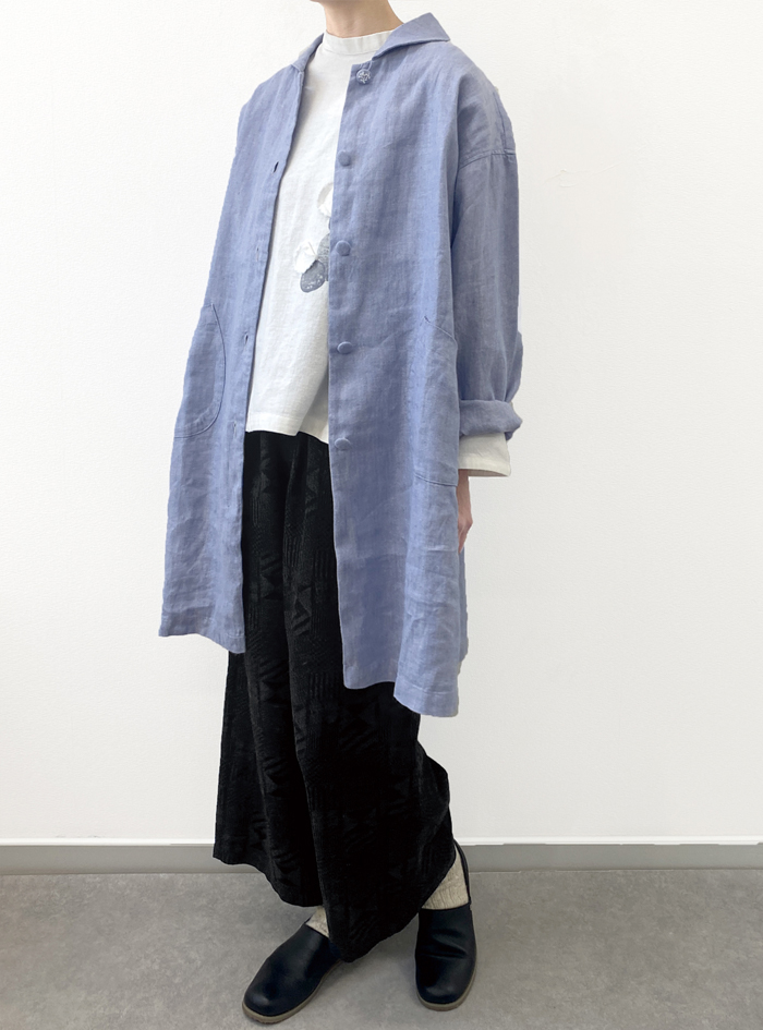 リネン綾ショールカラーコート ELLIFE ONLINE SHOP