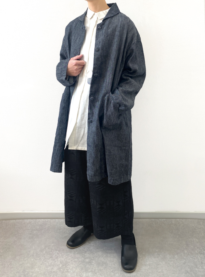 リネン綾ショールカラーコート ELLIFE ONLINE SHOP