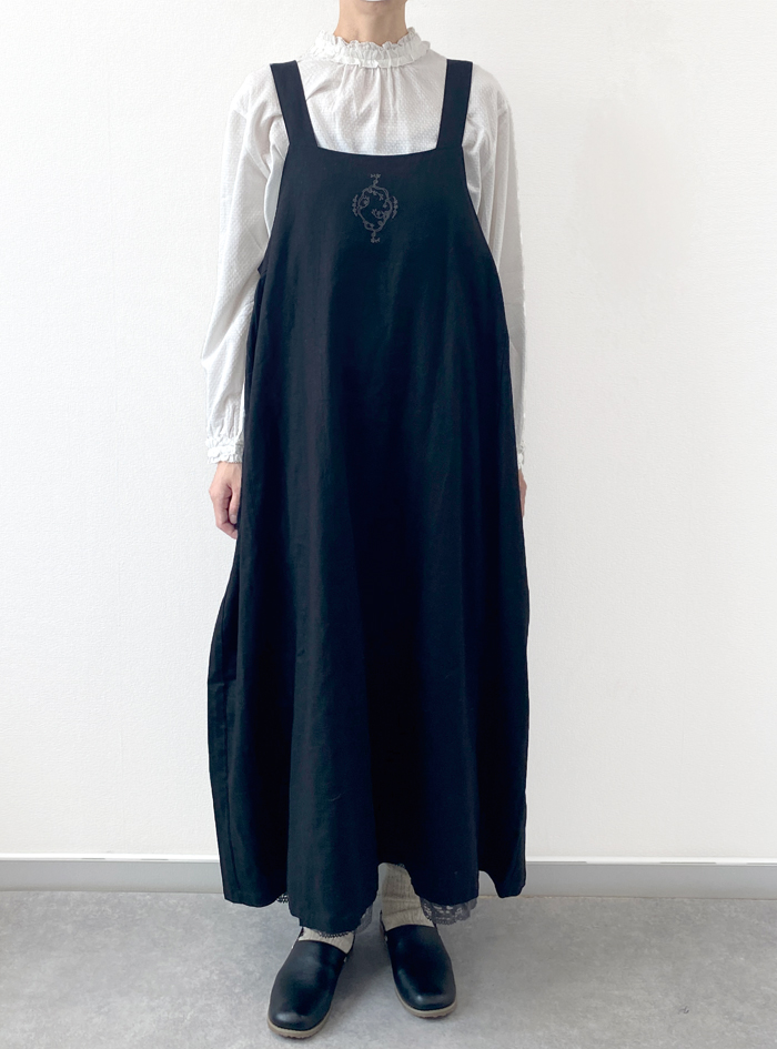 ebure⭐︎大人ジャンバースカート⭐︎38 麻綾サイドタックジャンパースカート ELLIFE ONLINE SHOP
