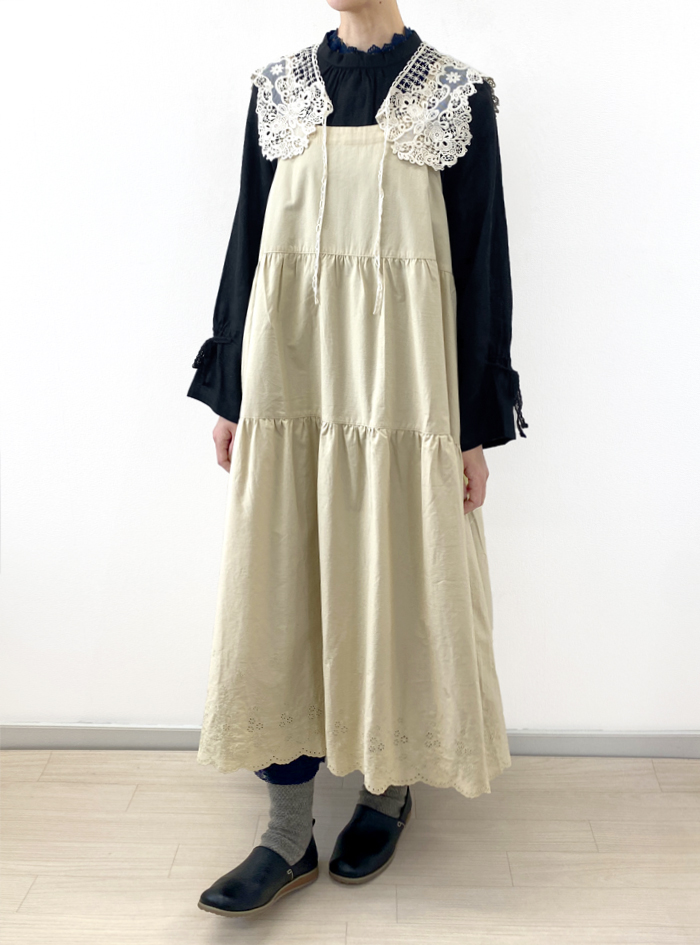 20%OFF! 綿ツイルスカラ刺繍キャミワンピース ELLIFE ONLINE SHOP