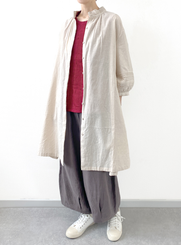 綿麻ボイルアンティークワンピース ELLIFE ONLINE SHOP