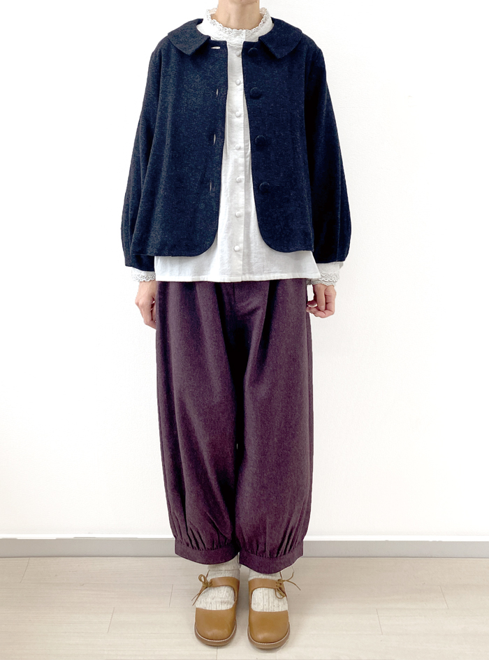 ☆コットンツィードバルーン袖ジャケット ELLIFE ONLINE SHOP