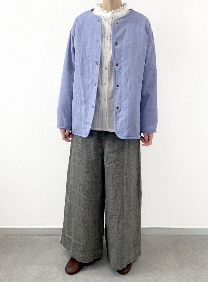 フラワージャカードシャーリングブラウス ELLIFE ONLINE SHOP フラワージャカードシャーリングブラウス ELLIFE ONLINE SHOP