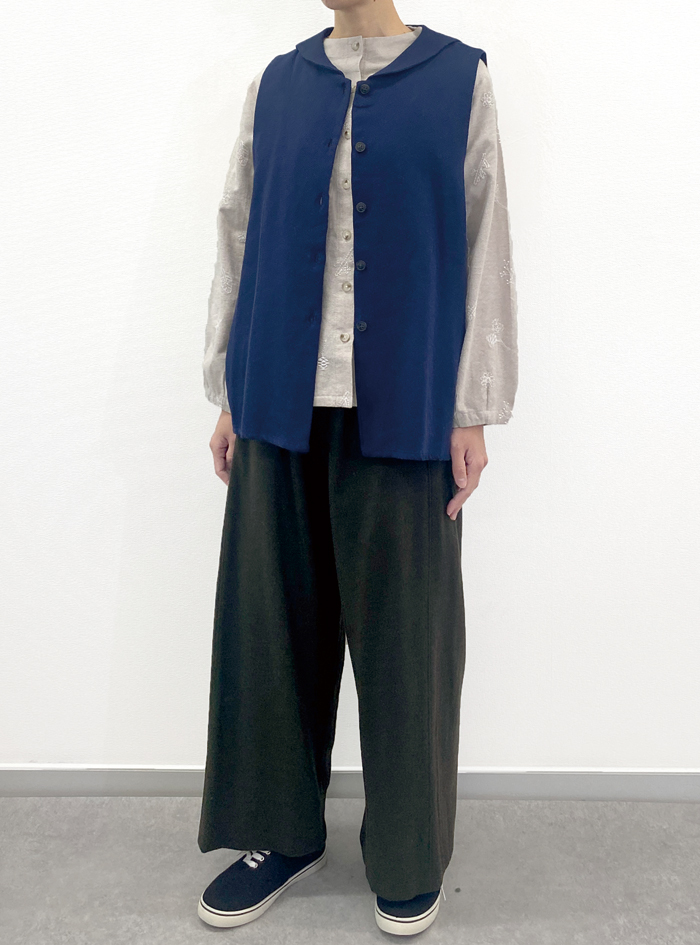 綿綾織りミニセーラーベスト ELLIFE ONLINE SHOP